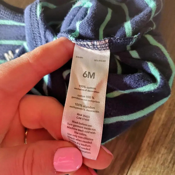 Carter's Baby Boy 6m 6 months Cotton Striped Bodysuit Bundle Orange Blue NWOT - Picture 12 of 12